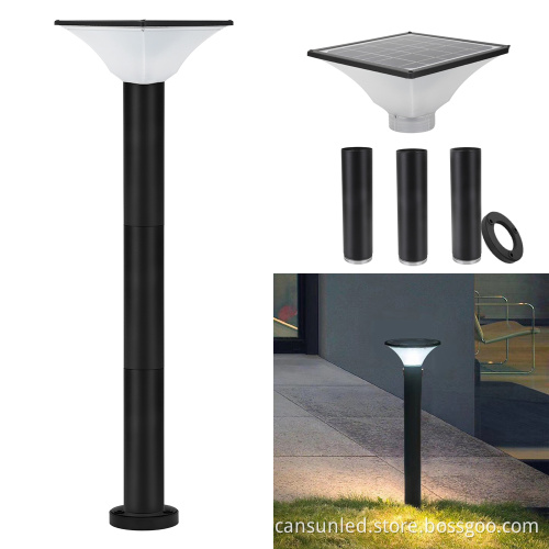 Energy Saving Solar Panel Wall Installation with 12 Hours Working Time: 5W/7W Pillar LED Light for Garden